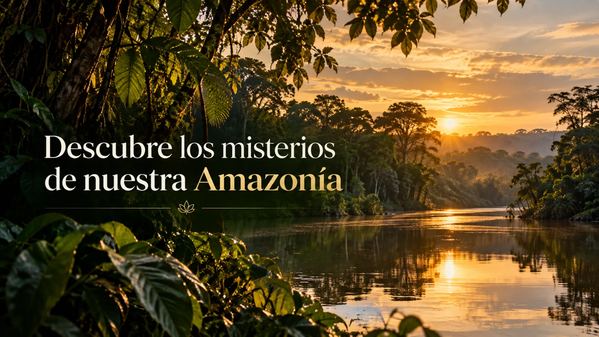 Descubre los misterios de nuestra Amazonía: río amazónico al atardecer cerca de Iquitos